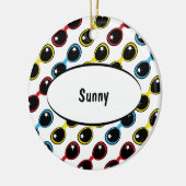 レトロサングラスプライマリ セラミックオーナメント (左)