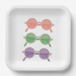 レトロサングラス紙プレート ペーパープレート