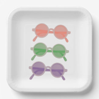 レトロサングラス紙プレート ペーパープレート