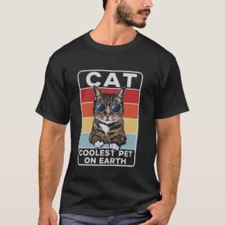 レトロサングラス かっこいい猫 おもしろいねこ Tシャツ