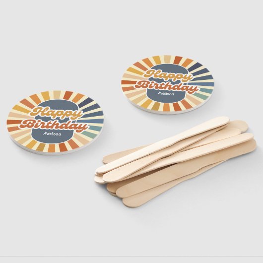 レトロサングルーヴィー波ハッピーバースデー ハンドファン (組立なし)