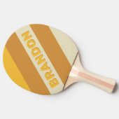レトロサンシャインはっきりしたマスタードストライプの名前 卓球ラケット (横)