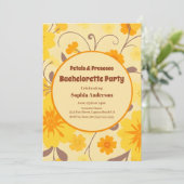 レトロサンシャインイエローフラワーズ – バチェロレッテ 招待状 (スタンド正面)