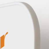 レトロサンシャインオレンジホワイトグリーンモノグラモダンム ピックルボールラケット (左詳細)