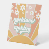 レトロサンシャイングルービーネックレスメイキング活動Ped 台座サイン (正面)