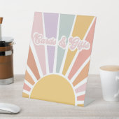 レトロサンシャイングルービーベビーシャワーカード&ギフト 台座サイン (インサイチュ)