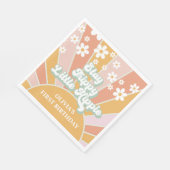 レトロサンシャインステイトリップ(幻覚体験)のようなリトルヒッピーフローラ スタンダードランチョンナプキン (角)