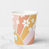 レトロサンシャインツーグルーヴィーデイジー誕生日 紙コップ (左)