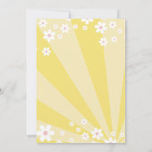 レトロサンシャインデイジーボホフローラ最初の誕生日 招待状 (裏面)
