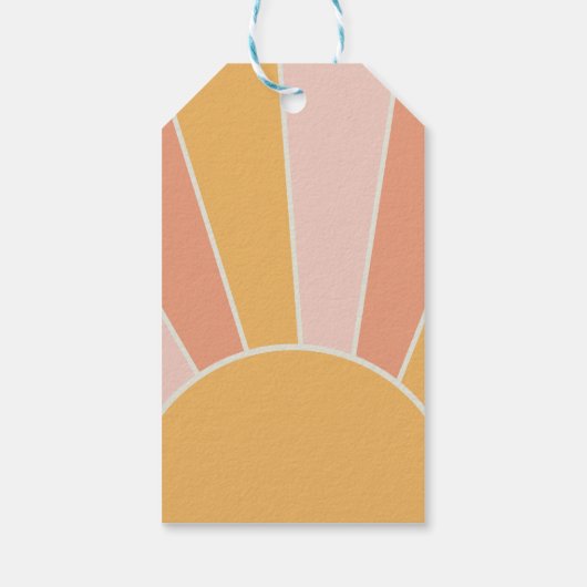 レトロサンシャインデイジー2グルービー誕生日のお願い ギフトタグ (裏面)