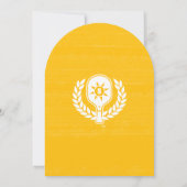 レトロサンシャインピックボールブライダルシャワーアーチ 招待状 (裏面)