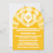 レトロサンシャインピックボールブライダルシャワーアーチ 招待状 (正面)