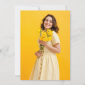 レトロサンシャインピックボールブライダルシャワー写真 招待状 (裏面)