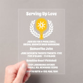 レトロサンシャインピックボールブライダルシャワー アクリル招待状 (インサイチュ (ポータブル))