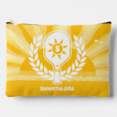 レトロサンシャインピックルボール ブライダルシャワー アクセサリーポーチ (正面)