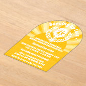 レトロサンシャインピックルボール ブライダルシャワー アクリル招待状 (レイダウン)