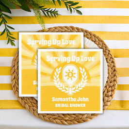 レトロサンシャインピックルボール ブライダルシャワー スタンダードカクテルナプキン