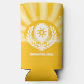 レトロサンシャインピックルボール ブライダルシャワー スリム缶クーラー (裏面)