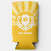 レトロサンシャインピックルボール ブライダルシャワー スリム缶クーラー (正面)