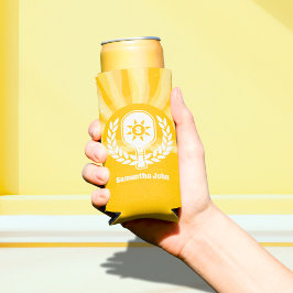 レトロサンシャインピックルボール ブライダルシャワー スリム缶クーラー