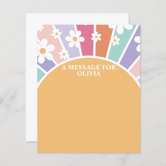 レトロサンシャインファースト誕生日タイムカプセルメッセージ (正面/裏面)