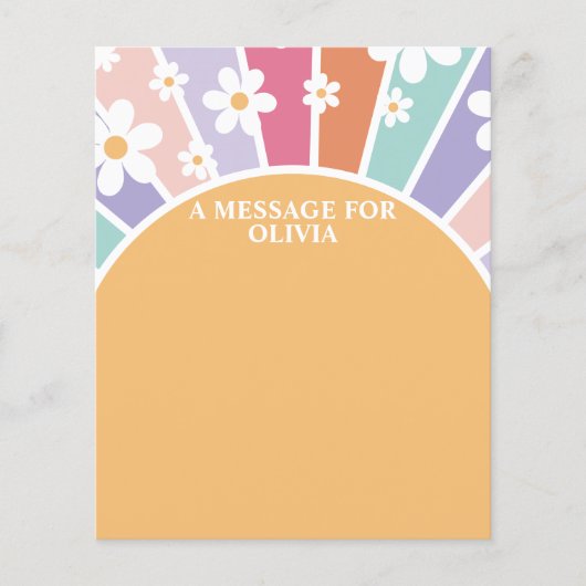 レトロサンシャインファースト誕生日タイムカプセルメッセージ (正面)