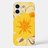 レトロサンシャインフローラルパタン – 黄色の花 Case-Mate iPhoneケース (裏面)