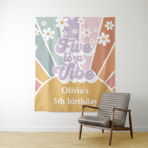 レトロサンシャインレインボーファイブはVibe タペストリー