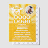 レトロサンシャイン写真卒業パーティー ベラム紙招待状 (オフセット (招待状))