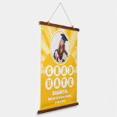 レトロサンシャイン写真卒業 吊り下げ型タペストリー (傾斜あり)