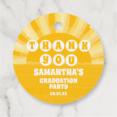 レトロサンシャイン卒業パーティーサンキュー フェイバータグ (裏面)