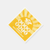 レトロサンシャイン卒業パーティー スタンダードカクテルナプキン (角)