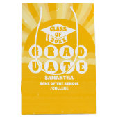 レトロサンシャイン卒業 ミディアムペーパーバッグ (正面)