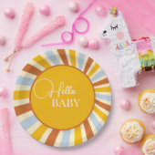 レトロサンシャイン紙プレート ペーパープレート (パーティー)