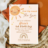 レトロサンシャイン1st誕生日パーティの招待状 招待状