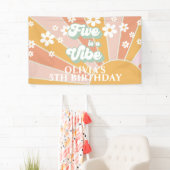 レトロサンシャインFIVEは気分が上がるダイジー誕生日 横断幕 (インサイチュ)