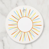 レトロサンシャイ来ンここザ息子ベビーシャワー フェイバータグ (裏面)