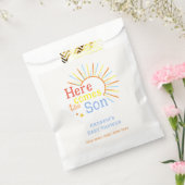 レトロサンシャイ来ンここザ息子ベビーシャワー フェイバーバッグ (封をした状態)