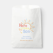 レトロサンシャイ来ンここザ息子ベビーシャワー フェイバーバッグ (正面)