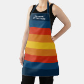 レトロサンセストライプイフ名シンプル付きサンセット文字 エプロン (インサイチュ)