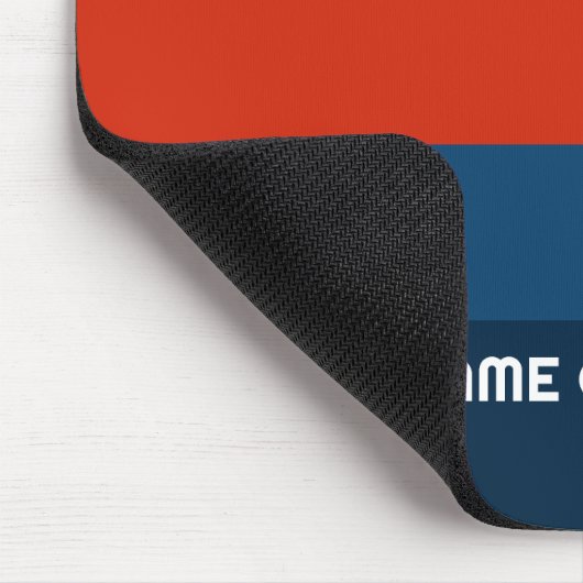 レトロサンセストライプイフ名シンプル付きサンセット文字 マウスパッド (コーナー)