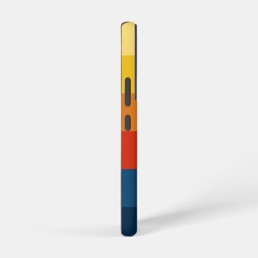 レトロサンセストライプイフ名シンプル付きサンセット文字 SAMSUNG GALAXYケース (右側面)