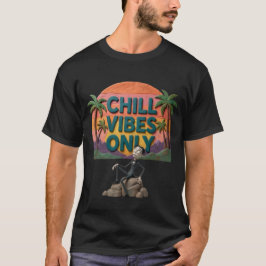 レトロサンセットのチルな雰囲気 | おもしろTシャツ Tシャツ