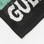 レトロサンセットアメリカ湾メキシコ湾 フリースブランケット (角)