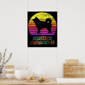 レトロサンセットアラスカンマラムテ ポスター (キッチン)