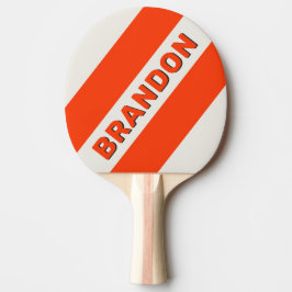 レトロサンセットオレンジはっきりした三ストライプつの名前 卓球ラケット