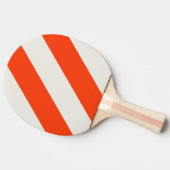 レトロサンセットオレンジスリーはっきりしたストライプズ 卓球ラケット (横)