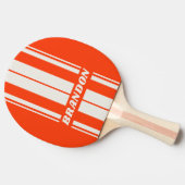 レトロサンセットオレンジデュアルストライプボード名 卓球ラケット (横)