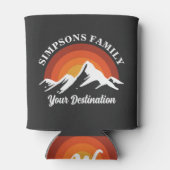 レトロサンセットカスタムファミリーバケーショングループマッチング 缶クーラー (裏面)