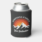 レトロサンセットカスタムファミリーバケーショングループマッチング 缶クーラー (缶裏面)